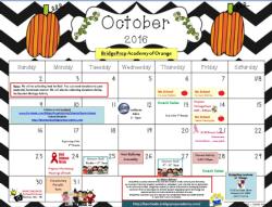 October calendar