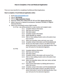 Online Meals Benefit Application