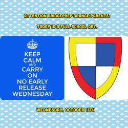 Reminder: No Early Release Wednesday!