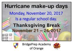 Instructional Make-up Day & Thanksgiving 