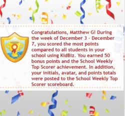 Congratulations to our BPA fifth grade student, Matthew Guambo on his achievement! 